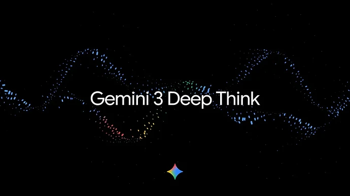 Texto de Gemini 3 Deep Think con el logotipo de Gemini