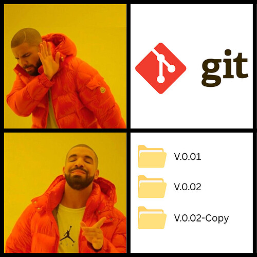 git status command meme showing checking repository state before committing