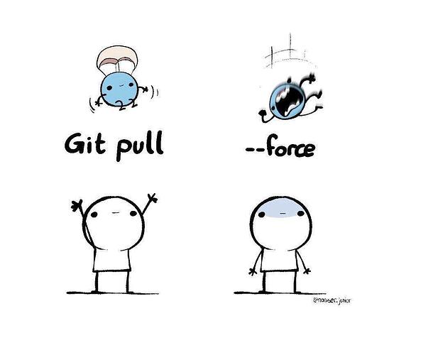 git pull command meme about updating local code from remote