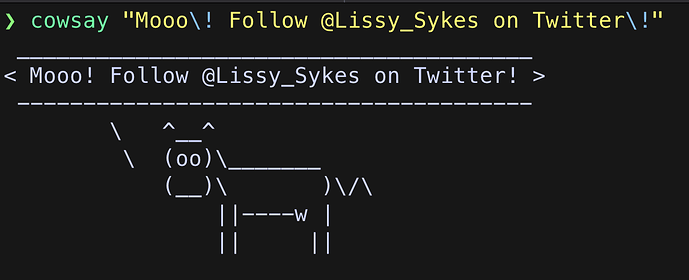 cowsay-example-usage