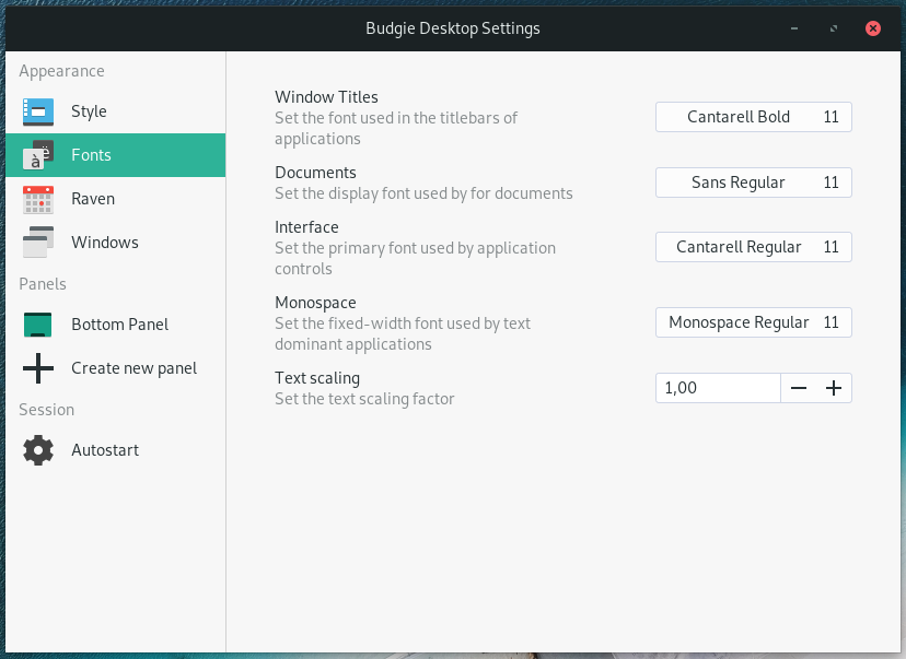 Budgie-Desktop-Settings-Fonts